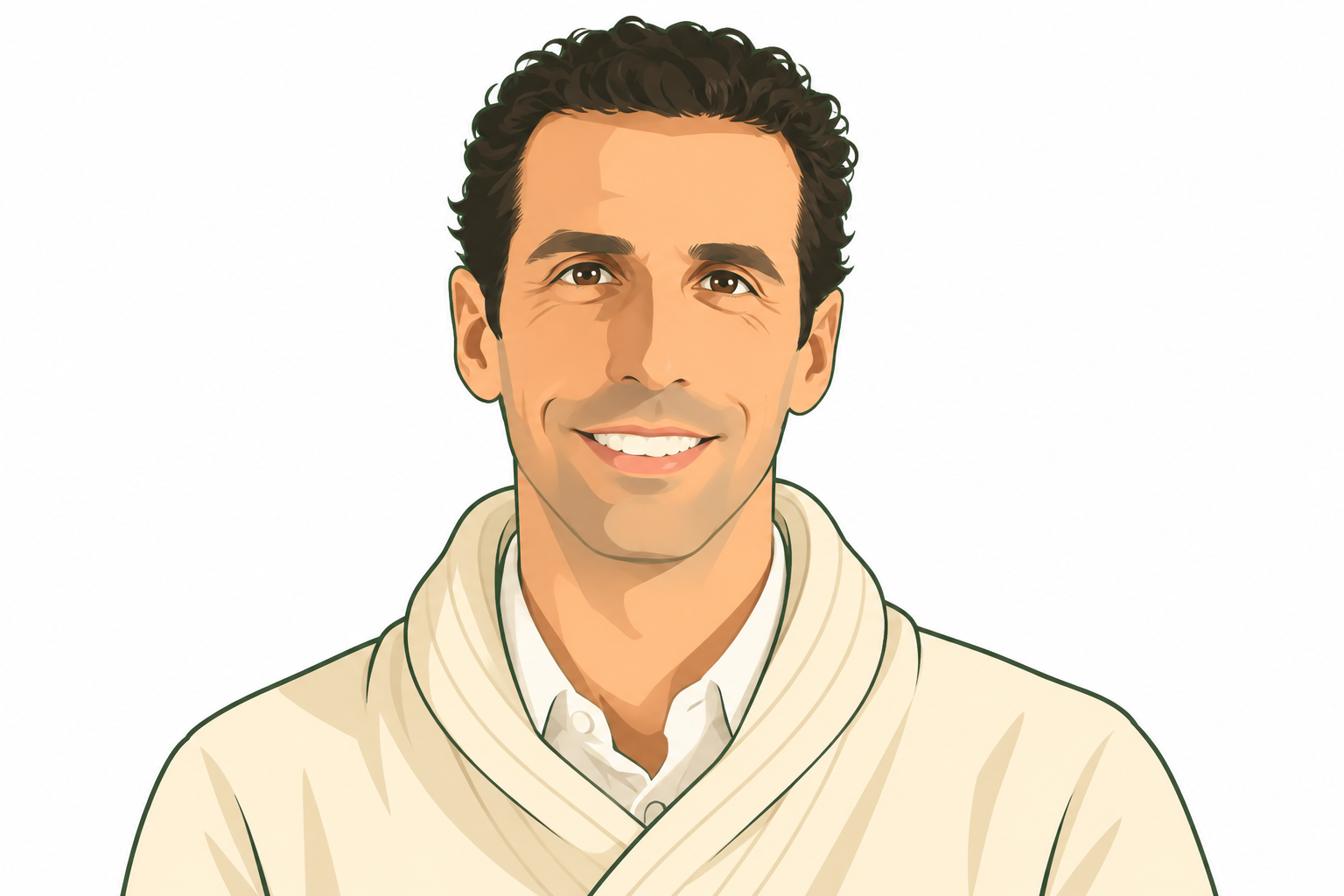 Retrato ilustrado de Javier Salcedo