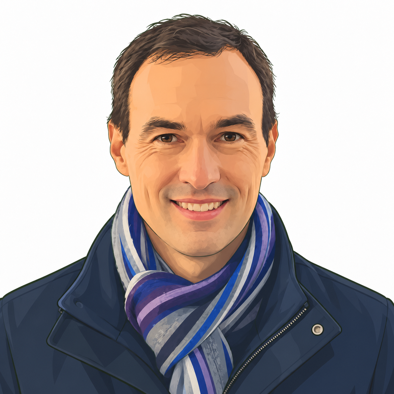 Retrato ilustrado de Eduardo Aguado
