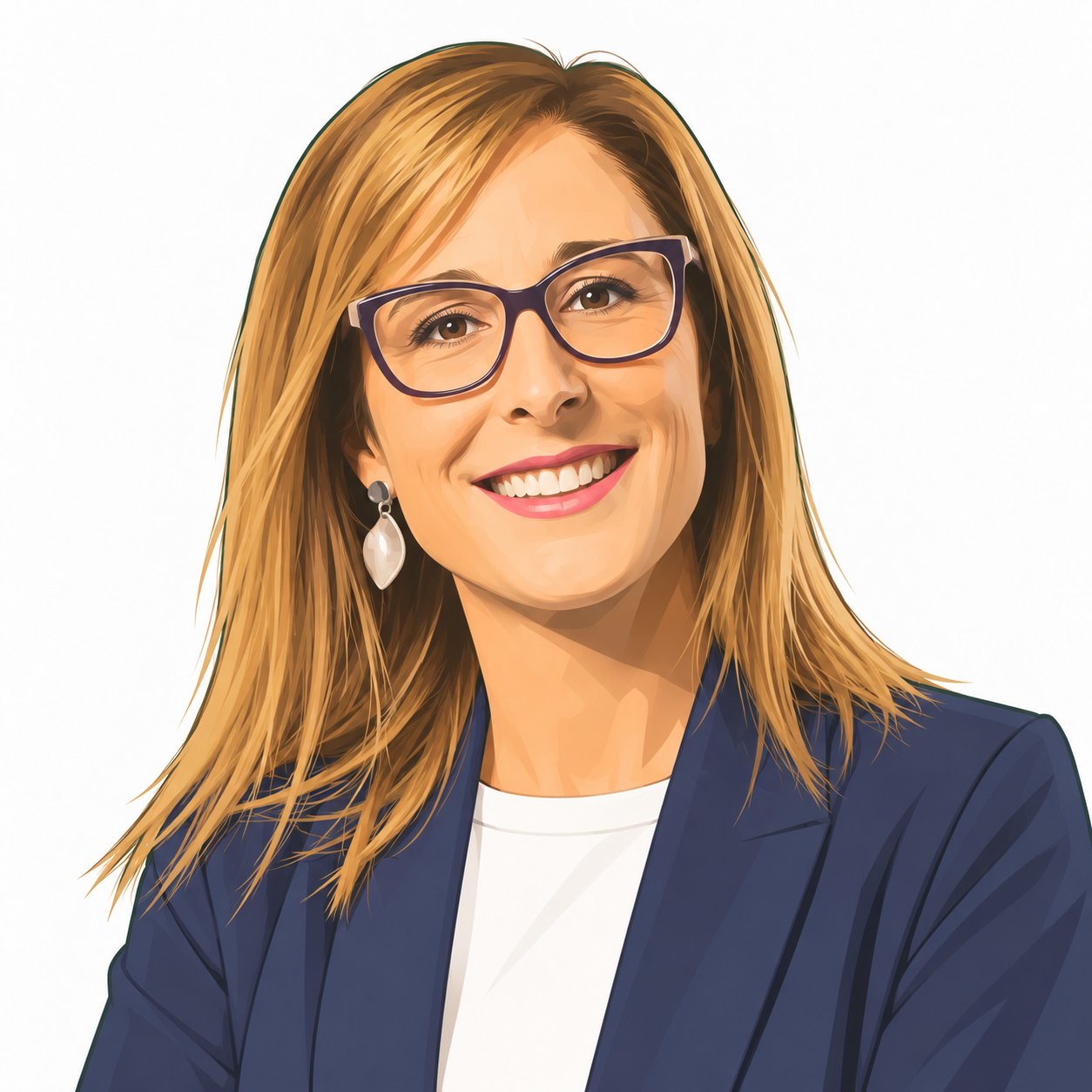 Retrato ilustrado de Begoña González